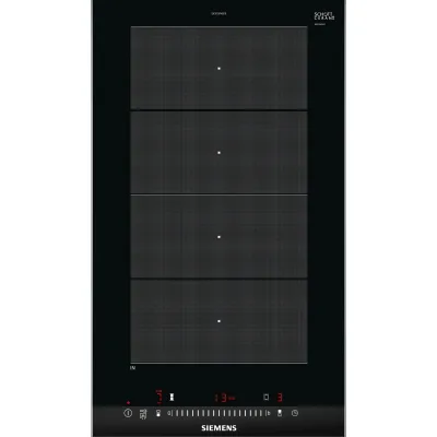 Siemens Piano cottura domino a induzione EX375FXB1E in vetroceramica nero da 30 cm