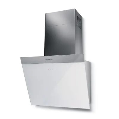PRONTA CONSEGNA - Faber Cappa a parete DAISY + WH A55 330.0612.375 finitura vetro bianco da 55 cm