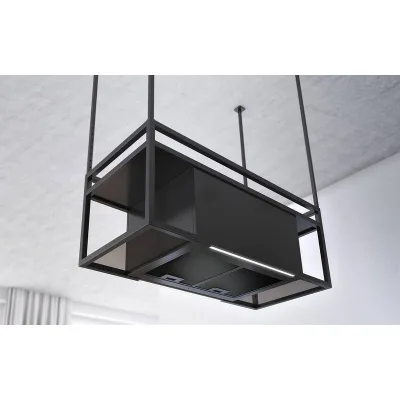 Airforce Cappa a isola filtrante Q-BIC ISLAND B AN/F/120 CCQBICIG120501 finitura antracite da 120 cm