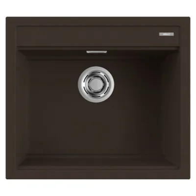 Elleci Lavello una vasca BEST 105 LGB10578 finitura composito G78 espresso da 57x51 cm
