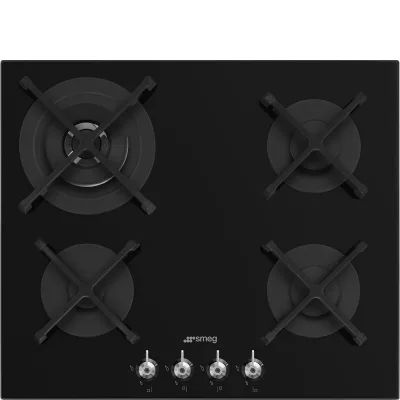 Smeg S Piano cottura a gas PV364N in vetro nero da 60 cm - IN PROMOZIONE FINO AL 6/07