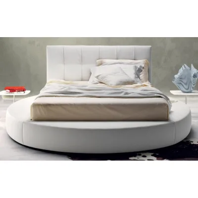 Samoa Letto matrimoniale rotondo SPECIAL imbottito con o senza contenitore da Ø250 cm