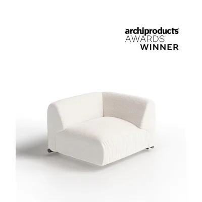 Unopiù Modulo angolo DAVOS con struttura in alluminio e cuscineria in tessuto - IN PROMOZIONE FINO AL 6/07