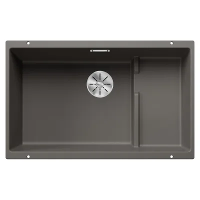 Blanco Lavello a una vasca su due piani SUBLINE 700-U Level Satin Gold 3527355 finitura grigio vulcano da 73x46 cm - Sottotop