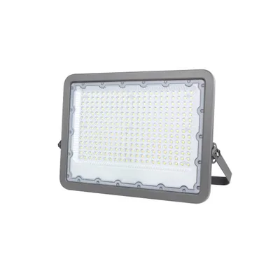 Proiettore LED da esterno in alluminio grigio, LED 200W, luce fredda, 27.9x39.3cm