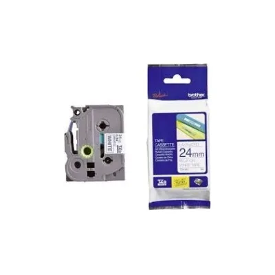 NASTRO ETICHETTE ORIGINALE BROTHER LAMINATO TZ-253 TZe-253 TESTO BLU SU BIANCO 24mmX8mt TZ253 LAMINATO ALTA QUALITA'