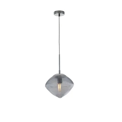 Lampadario a sospensione acquamarina elegante in vetro, max 60W, 26.3x162.7cm
