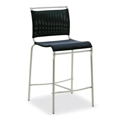 Connubia Sgabello Air CB57 con struttura in metallo e seduta in tessuto sintetico net da h. 96.5 cm