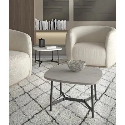 Maconi Tavolino quadrato Milord 1042 con piano in melaminico da 59 cm e h. 35 cm serie Coffee Table collection