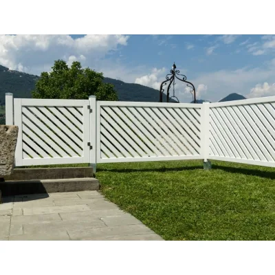 PRONTA CONSEGNA - Losa Esterni da vivere Recinzione Selenia laccato bianco cm 180x90h DA/SE18090B