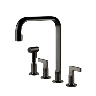 Gessi Miscelatore a 4 fori Inciso Collection 58703 706 finitura Black Metal - IN PROMOZIONE FINO AL 6/07