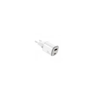 CELLY USB-A/USB-C WALL CHARGER GAN 25W WH UPTC1USB1USBC25
