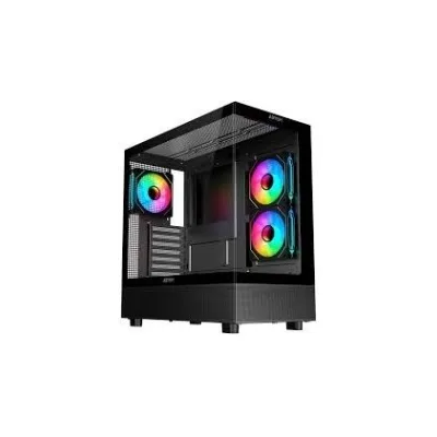 CASE ABYSM Danube Sava 285 BX203 AB128512 ARGB ATX, ITX, Micro ATX nero Vetro temperato laterale e anteriore 3,5" e 2,5"
