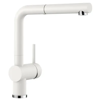 Blanco Miscelatore monocomando con doccetta estraibile LINUS-S 1516692 finitura bianco