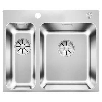 PRONTA CONSEGNA - Blanco Lavello una vasca con vaschetta SOLIS 340/180-IF/A 1526132 in acciaio inox da 58.5x50 cm - Sopratop/Filotop