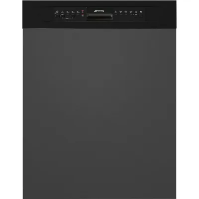 Smeg Lavastoviglie parzialmente integrata da incasso PL292DN con frontalino nero da 60 cm