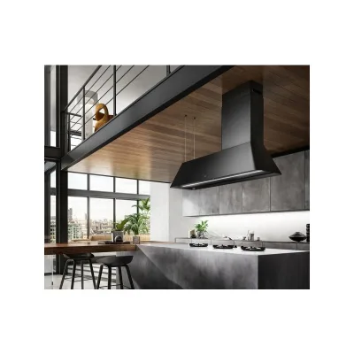 Elica Cappa a isola IKONA MAXXI PURE BL MAT/F/120 PRF0171195 finitura nero effetto soft touch da 120 cm