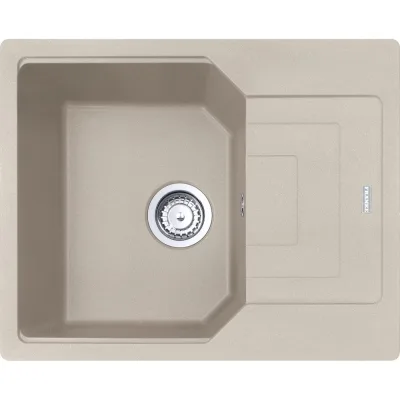 Franke: Lavello una vasca con gocciolatoio Urban Incasso UBG 611-62 114.0686.740 finitura fragranite sahara da 62x50 cm