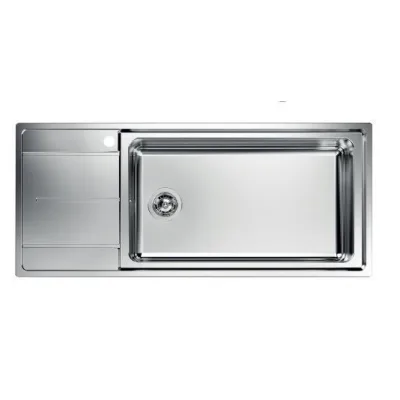 Foster Lavello una vasca con gocciolatoio a sinistra 3219 051 finitura acciaio inox da 116x50 cm - IN PROMOZIONE FINO AL 30/06