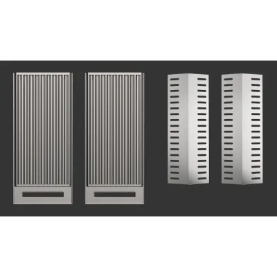 Fulgor 2 griglie FOBQ GRT X in acciaio inox