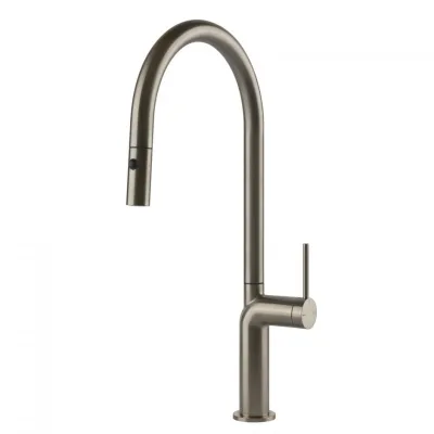PRONTA CONSEGNA - Gessi Miscelatore monocomando con doccetta estraibile Stelo Collection 60303 149 finitura Finox - IN PROMOZIONE FINO AL 5/09