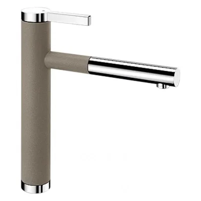 PRONTA CONSEGNA - Blanco | Miscelatore monocomando con doccetta estraibile LINEE-S 1518446 finitura tartufo/cromato