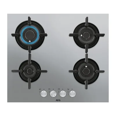PRONTA CONSEGNA - AEG Piano cottura a gas HGB 64423 UZ finitura inox da 60 cm