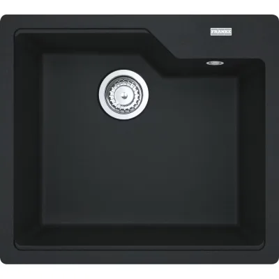 Franke: Lavello una vasca Vasche Sopratop Urban UBG 610-50 114.0686.793 finitura fragranite nero da 56x50 cm