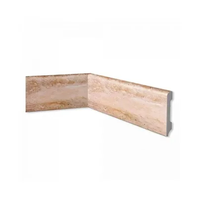 Battiscopa in duropolimero effetto marmo travertino 2000x85x12mm