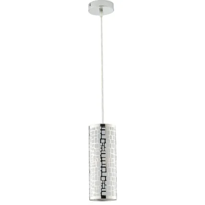 Lampadario a sospensione moderno in acciaio, 1 luce E27, 10x100cm