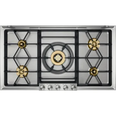 Gaggenau Piano cottura a gas VG295150F finitura acciaio inox da 90 cm