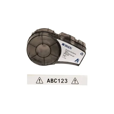 NASTRO COMPATIBILE PER ETICHETTE NYLON BRADY BMP21 M21-500-499-TB - Testo nero su sfondo bianco