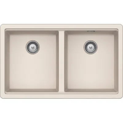 Schock Lavello due vasche BROOKLYN N200U BYKN200U16 finitura new alumina da 73.2x43.8 cm
