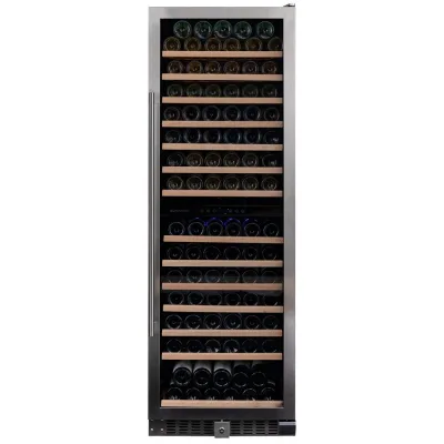 Dunavox Cantina vino a incasso o a libera installazione Grande-166 DX-166.428SDSK finitura acciaio inox da 59.5 cm
