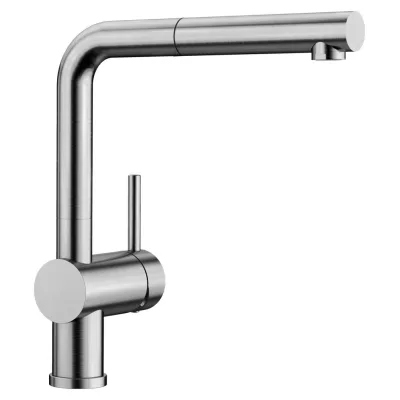 Blanco | Miscelatore monocomando con doccetta estraibile LINUS-S 1517184 finitura acciaio massiccio
