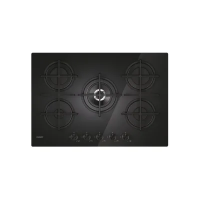 PRONTA CONSEGNA - Candy Piano cottura a gas CVG74WTB finitura vetro nero da 75 cm