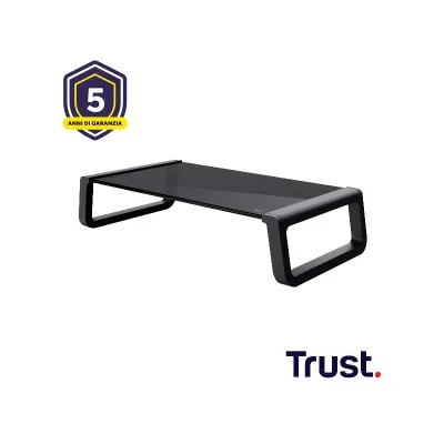 TRUST MONTA GLASS MONITOR STAND BLK 25271TRS