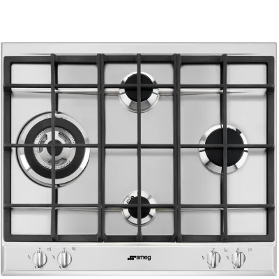 Smeg Piano cottura a gas P261XGH finitura inox da 60cm - IN PROMOZIONE FINO AL 30/06
