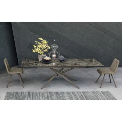 Sedit Tavolo allungabile Tiffany con struttura in metallo e piano a scelta - IN PROMOZIONE FINO AL 6/07