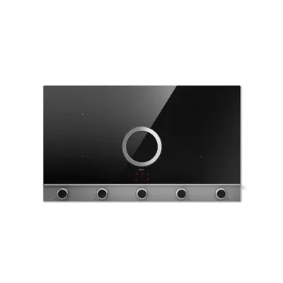 Elica Piano cottura a induzione con cappa integrata NIKOLATESLA UNPLUGGED EVO IX/A/90 PRF0213328 in vetro nero e inox da 90 cm