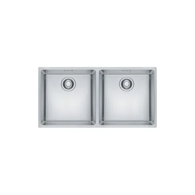 PRONTA CONSEGNA - Franke: Lavello due vasche Maris Sottotop MRX 120 40-40 122.0525.277 finitura inox satinato da 82,5x40 cm