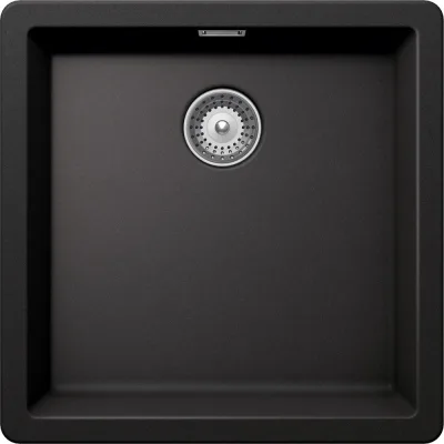 Schock Lavello una vasca BROOKLYN N100U BYKN100U13 finitura nero assoluto da 43x43 cm