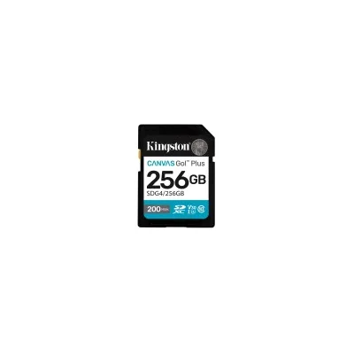 Scheda Memoria SDXC Kingston 256 GB UHS-I U3 V30 Classe 10 200 MB/s Canvas Go Plus SDG4/256GB
