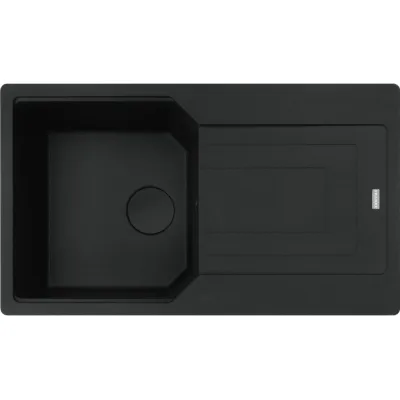 Franke: Lavello una vasca con gocciolatoio Urban Incasso UBG 611-86 114.0718.497 finitura black matt da 86x50 cm