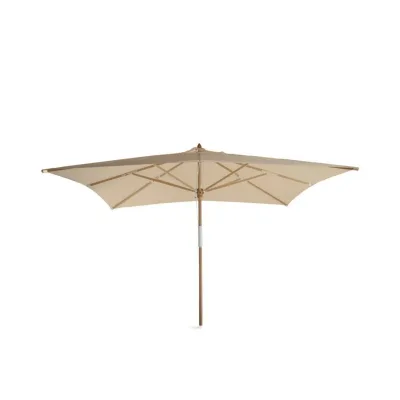 Unopiù Ombrellone LIPARI in legno con telo in tessuto acrilico da 300x400 cm - Con piastra di base - IN PROMOZIONE FINO AL 6/07