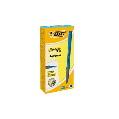 PENNARELLO FLUORESCENTE BIC Highlighter Grip Inchiostro a base d'acqua Linea 1,60 - 3,30 mm Colore BLU 811931
