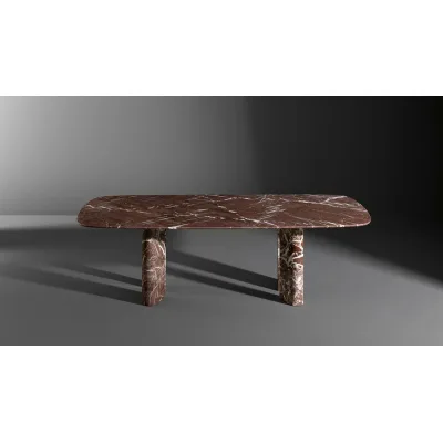 Bonaldo Tavolo fisso Geometric Table con struttura e piano in marmo da 280x115 cm