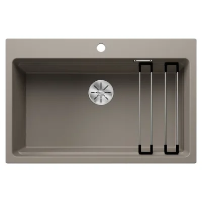 Blanco Lavello a una vasca ETAGON 8 Dark Steel 4525194 finitura tartufo da 78x51 cm - Sopratop