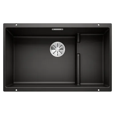 Blanco Lavello a una vasca SUBLINE 700-U Level Dark Steel 4526004 finitura nero da 73x46 cm - Sottotop