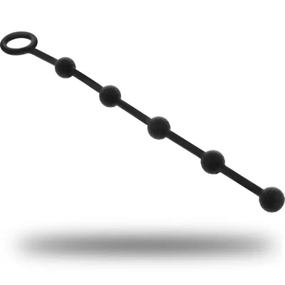 OHMAMA Catena Anale Silicone Nero 23 cm Anal Chain Beads BDSM D-230308